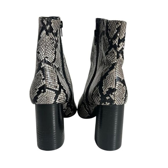 Jeffrey Campbell Raven Snake Print Heel Booties Size 8,5 M - Picture 6 of 9